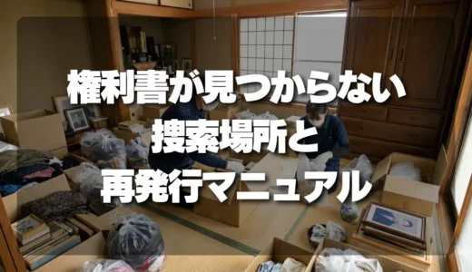 遺品整理で「権利書」が見つからない！プロが教える究極の捜索場所と再発行マニュアル