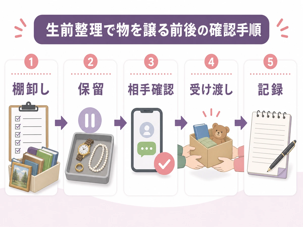 生前整理で物を譲る前後の棚卸しから記録までの流れ