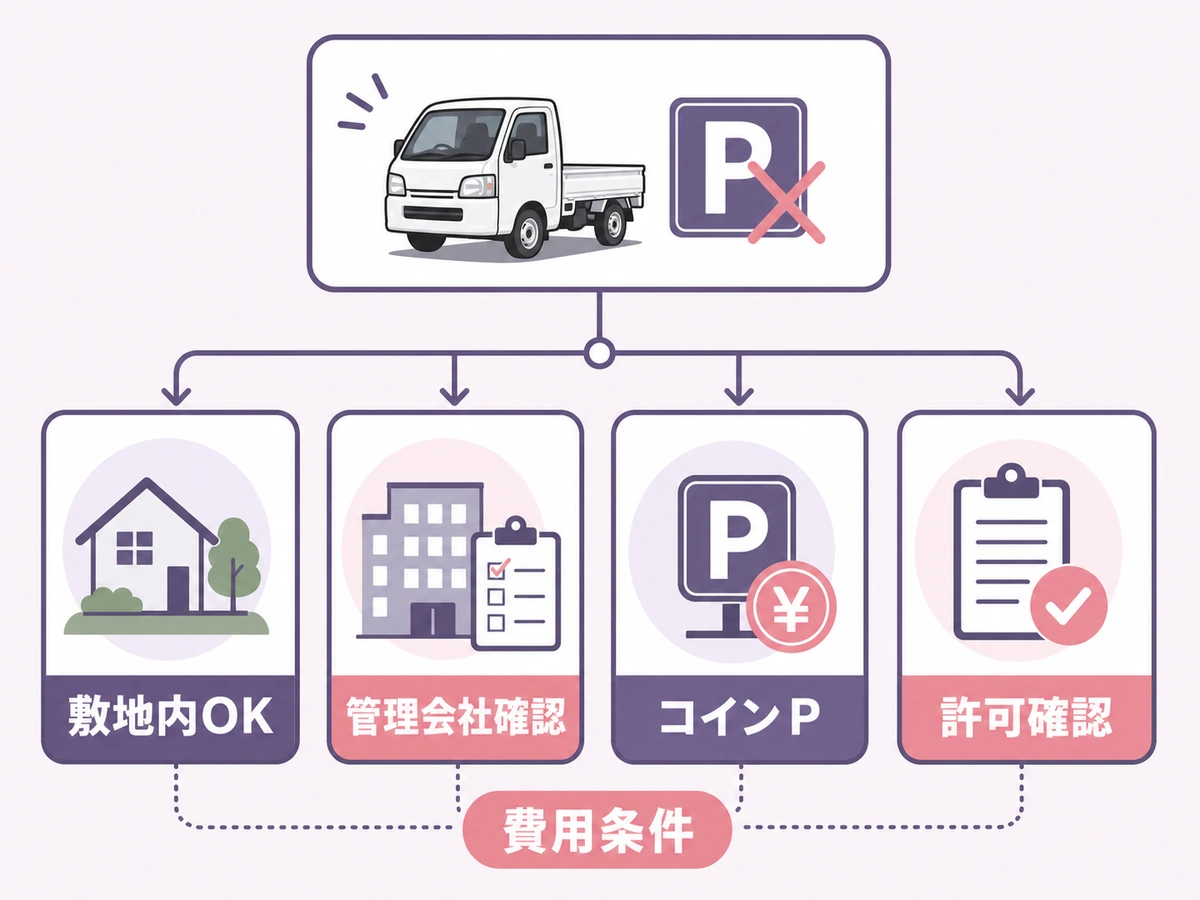 遺品整理で駐車スペースがない時の確認先と費用条件