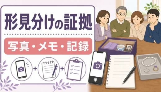 形見分けで揉めないための写真・メモ・記録を示すサムネイル