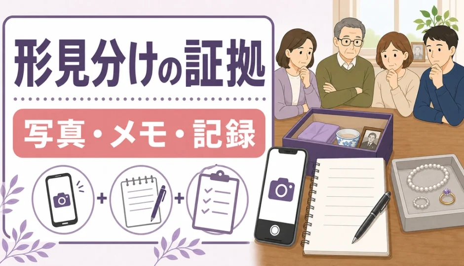 形見分けで揉めないための写真・メモ・記録を示すサムネイル