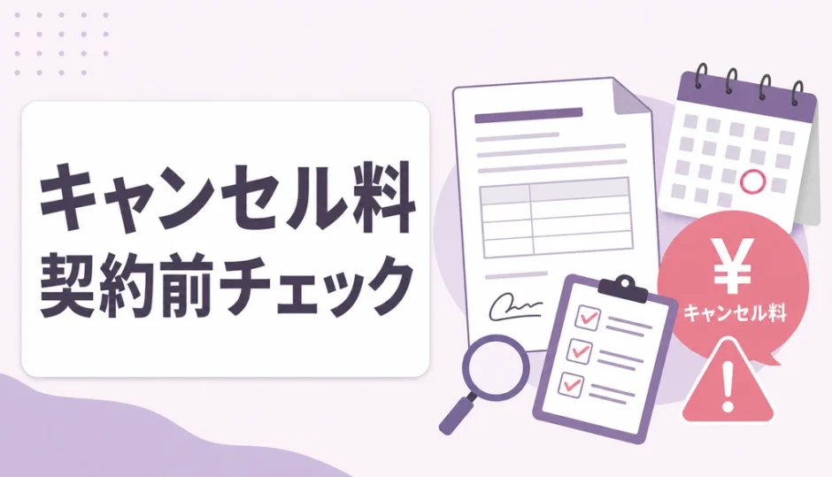 遺品整理のキャンセル料を契約前に確認するためのチェック画像