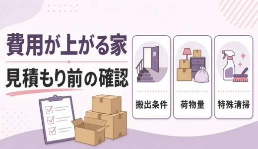 遺品整理の費用が高くなる家の特徴｜見積もり前の確認順