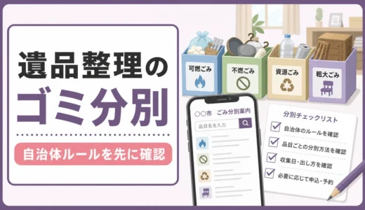 遺品整理のゴミ分別｜自治体ルールの確認順と出せない物の判断