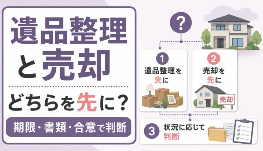 遺品整理と不動産売却はどちらが先？空き家相続の判断順