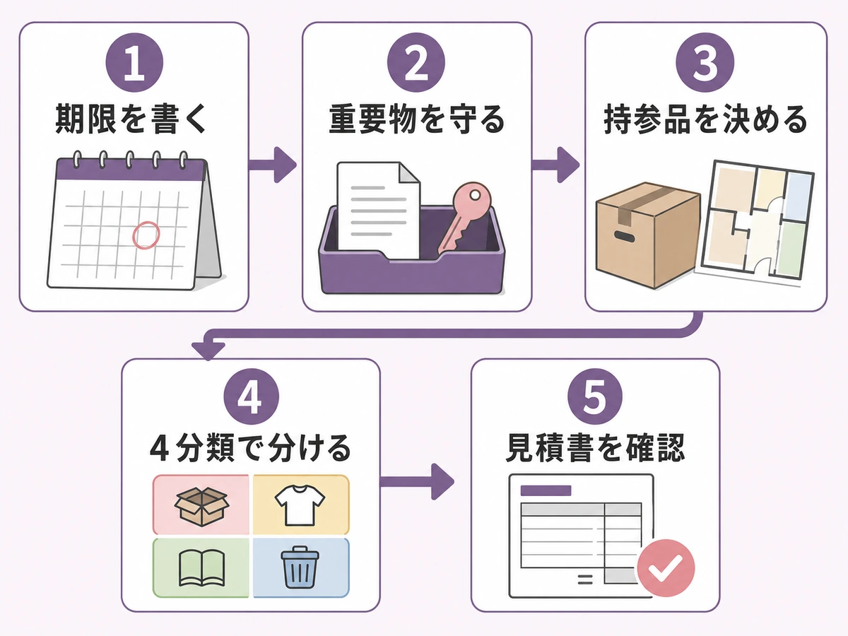 生前整理と引越しを同時に進める5ステップのチェックフロー