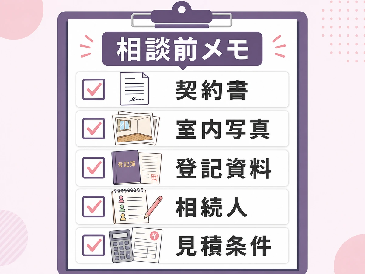 遺品整理の相談前に準備する契約書や登記資料などのチェック項目