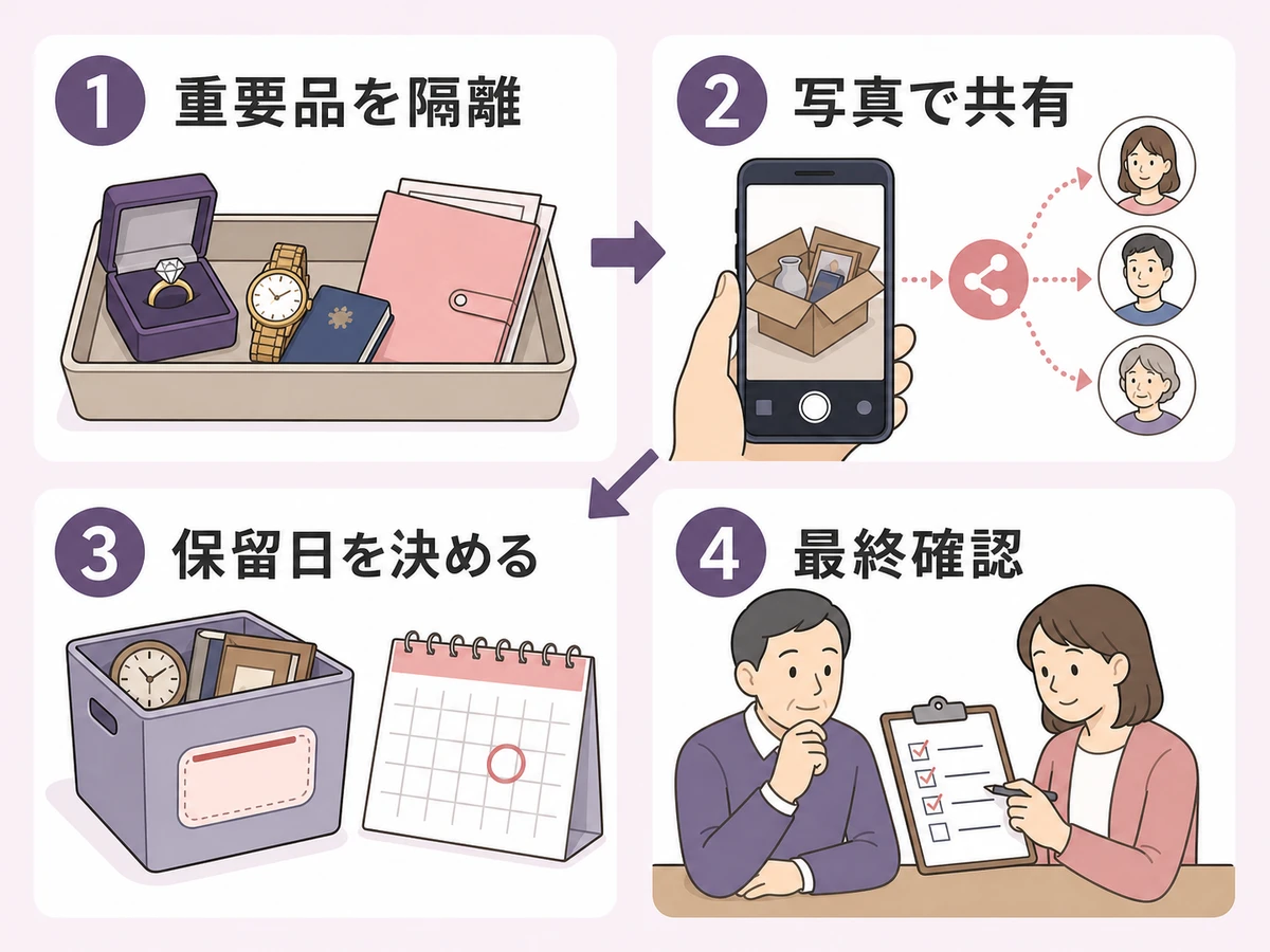 遺品整理で後悔を防ぐ処分前の4ステップ