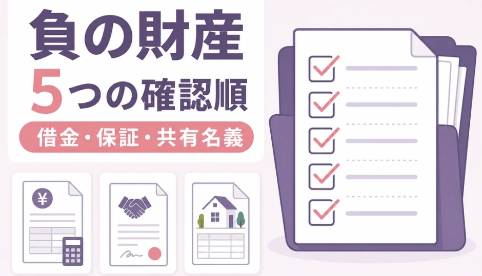 借金・保証債務・共有名義など負の財産を確認する5つの順番