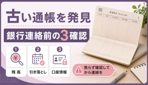 遺品整理で古い通帳を見つけたら｜口座凍結前に確認する順番