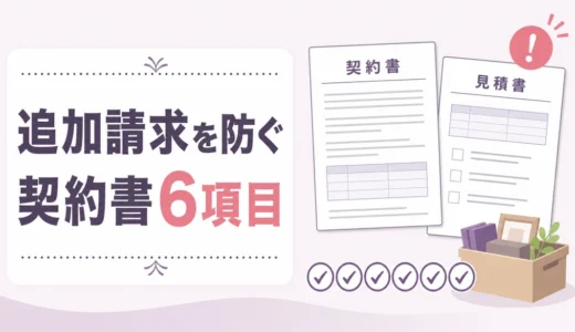 遺品整理の契約書チェック6項目｜追加請求を防ぐ確認順