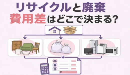 遺品整理はリサイクルと廃棄で費用がどう変わる？処分ルートと見積もりの比べ方