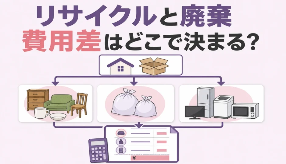 遺品整理のリサイクル処分と一般廃棄処分、費用が変わる仕組みと選び方