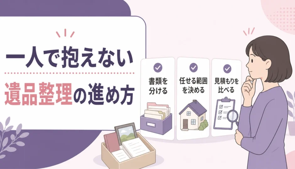 一人っ子が遺品整理を一人で抱えるリスクと、うまく外注・分担する現実解