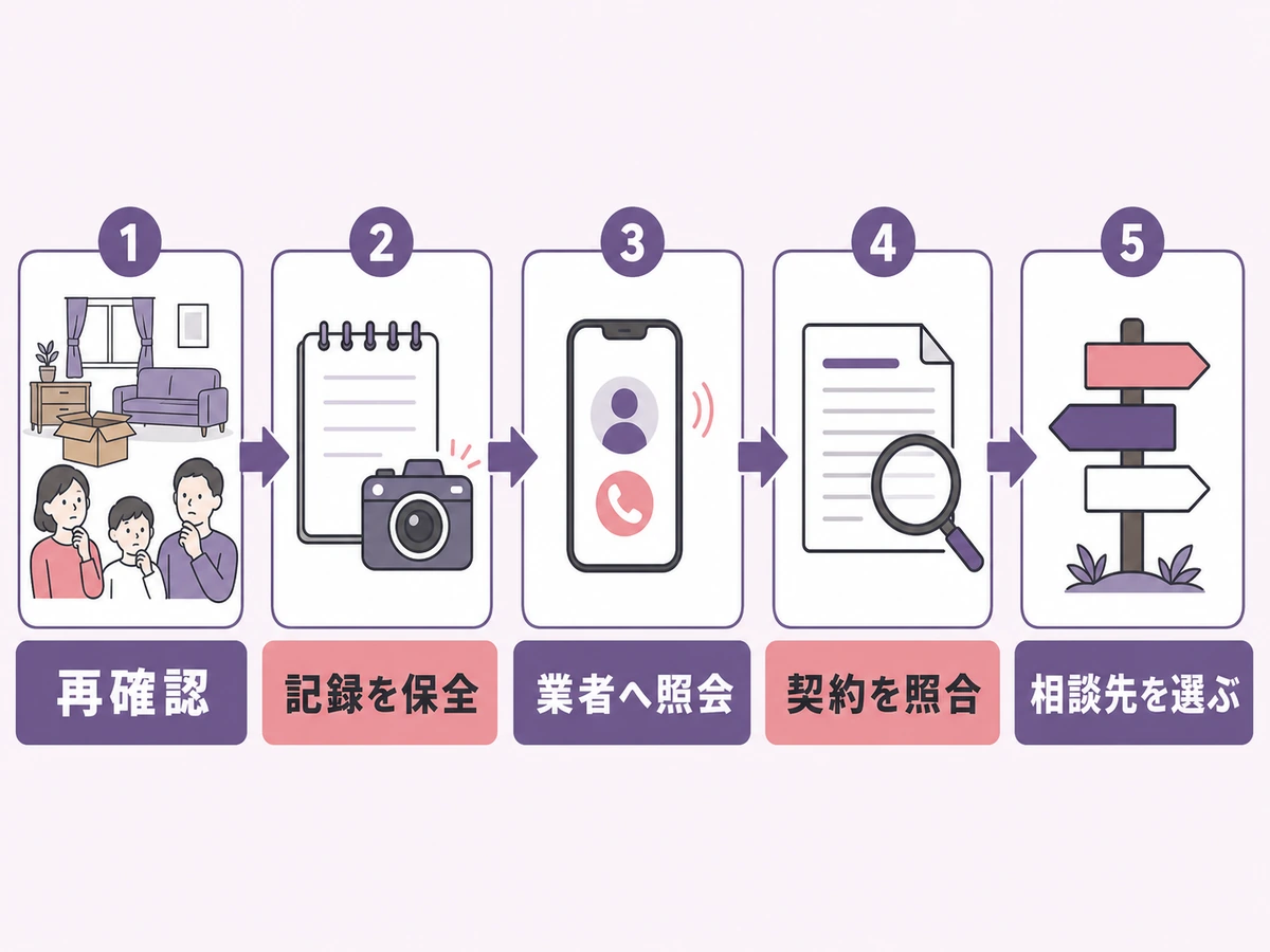 遺品整理後に大切な物が見つからないときの再確認から相談までの5ステップ
