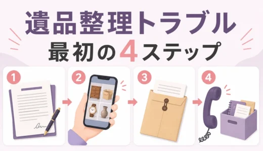 遺品整理業者とのトラブル対処法｜証拠・返金交渉・188相談の4ステップ