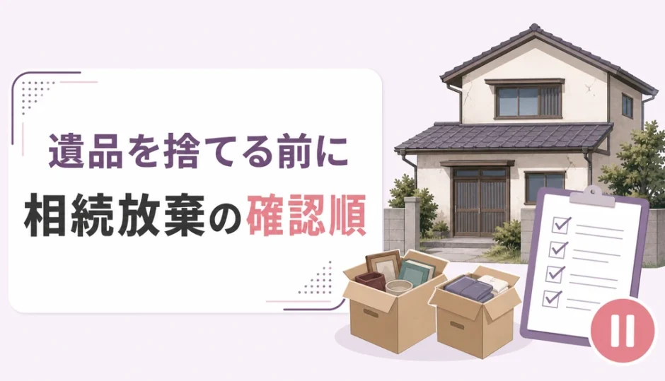 空き家の遺品を捨てる前に確認したい相続放棄の手順