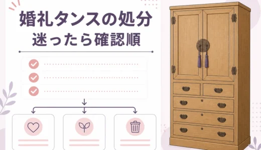婚礼タンスの処分で最初に確認する順番を示すサムネイル
