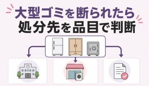 遺品整理の大型ゴミを自治体に断られたら？品目別の処分方法と注意点