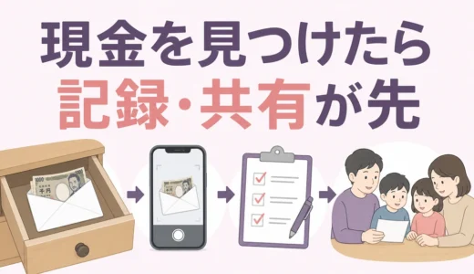 遺品整理で現金が出てきたら？まずやる5手順と相続税・使い込みの注意点
