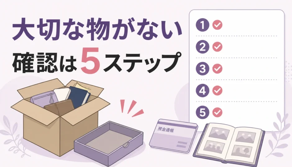 遺品整理後に大切な物が見つからないときの5つの確認ステップ