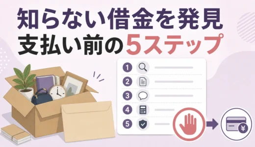 遺品整理後に借金が見つかったら？相続放棄を考える5つの手順